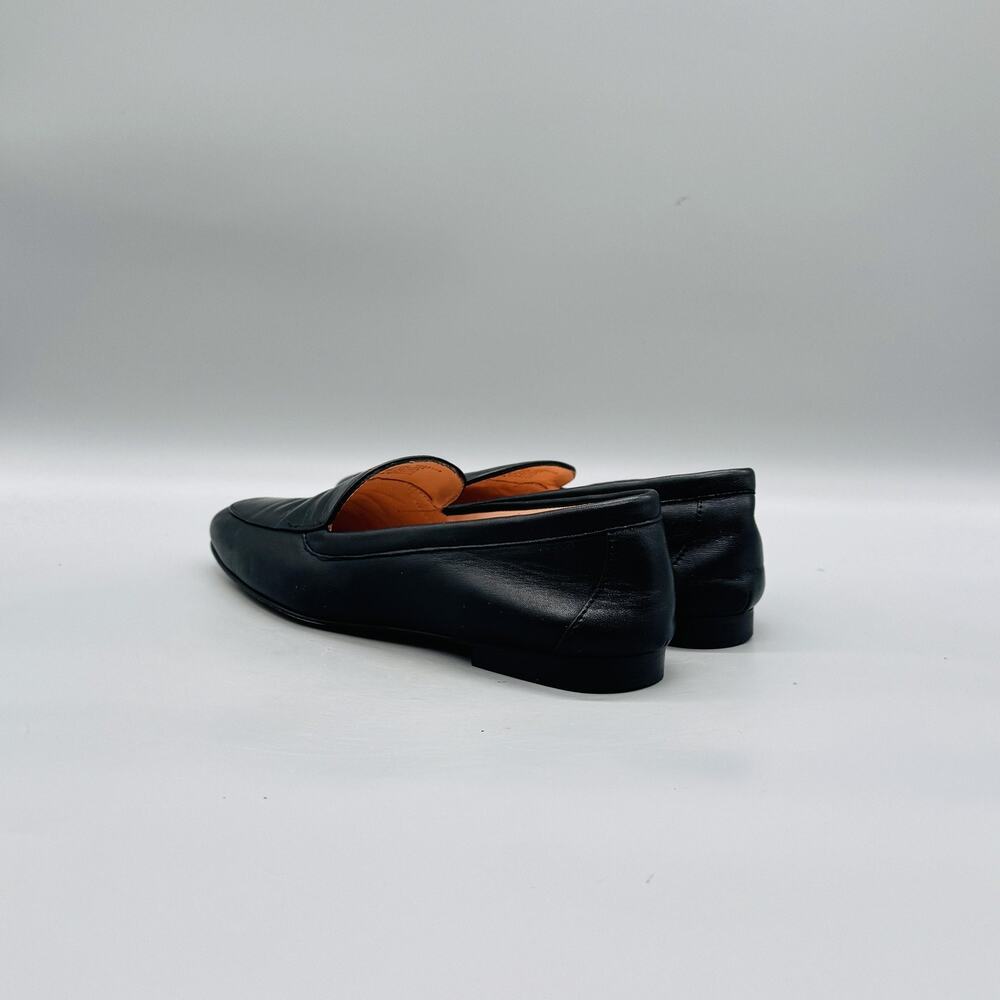 J Crew Shoes Womens 6.5 Black Leather Loafer Flats Slip On Casual Comfort - Picture 5 of 11